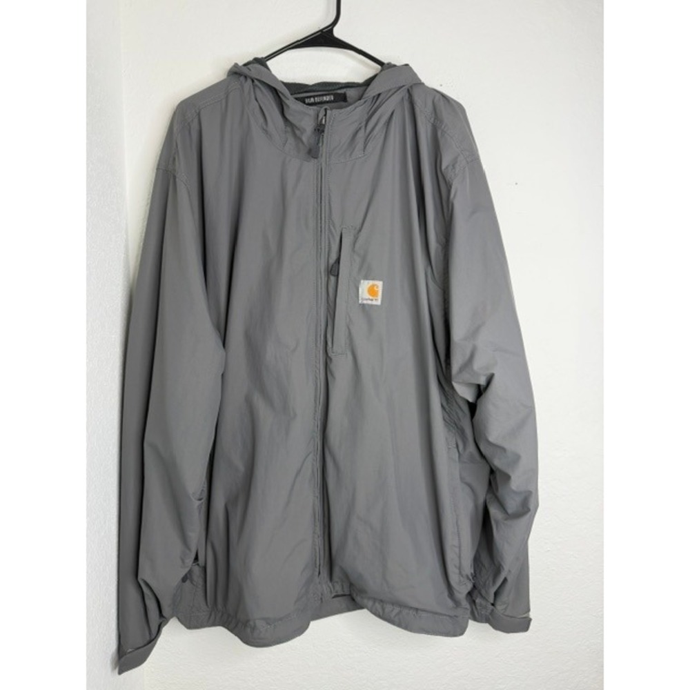 Carhartt Rain Defender Relaxed Fit Hooded Jacket Grey 3XL OJ4671-M Mens